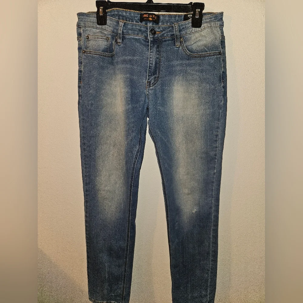 Ring Of Fire Mens Skinny Jeans Size 33/30 - Picture 2 of 11